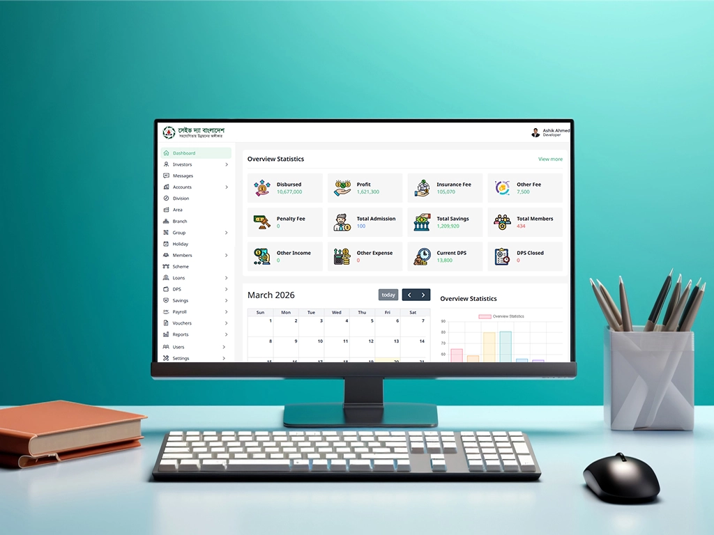 Microfinance NGO Software with Loan, DPS & FDR Management System